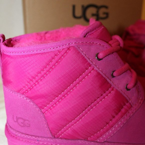 NIB YOUTH 6 WOMEN'S 8 TASMAN SUEDE PUFFER NEUMEL BOOT TAFFY PINK - Picture 4 of 8